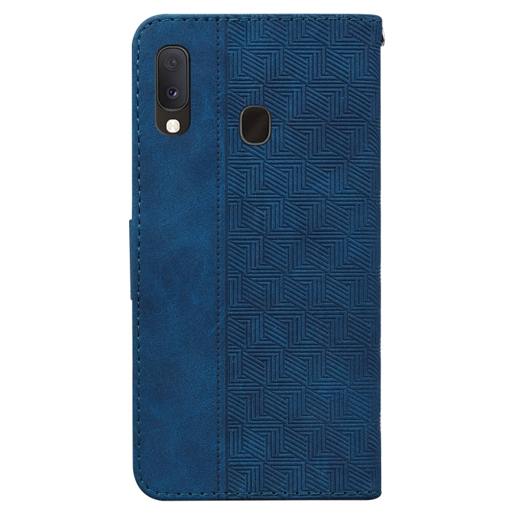 For Samsung Galaxy A10e / A20e Geometric Embossed Leather Phone Case