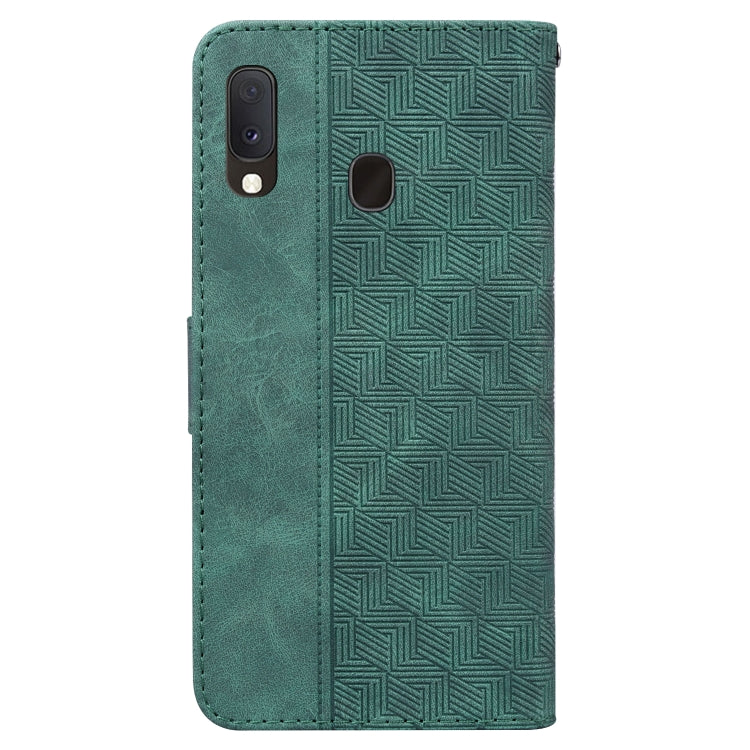 For Samsung Galaxy A10e / A20e Geometric Embossed Leather Phone Case