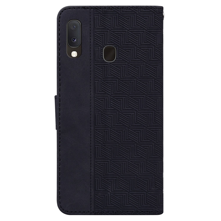 For Samsung Galaxy A10e / A20e Geometric Embossed Leather Phone Case