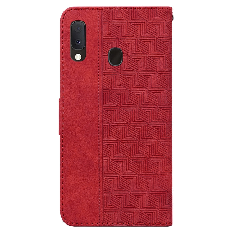 For Samsung Galaxy A10e / A20e Geometric Embossed Leather Phone Case
