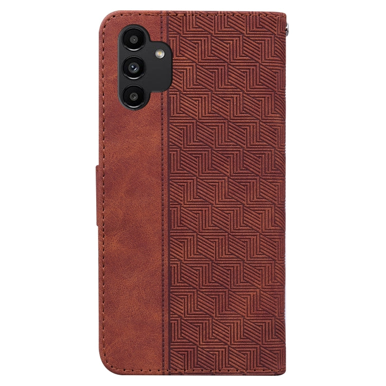 For Samsung Galaxy A13 4G Geometric Embossed Leather Phone Case