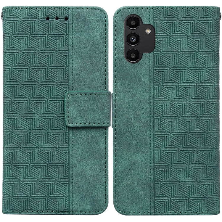For Samsung Galaxy A13 4G Geometric Embossed Leather Phone Case