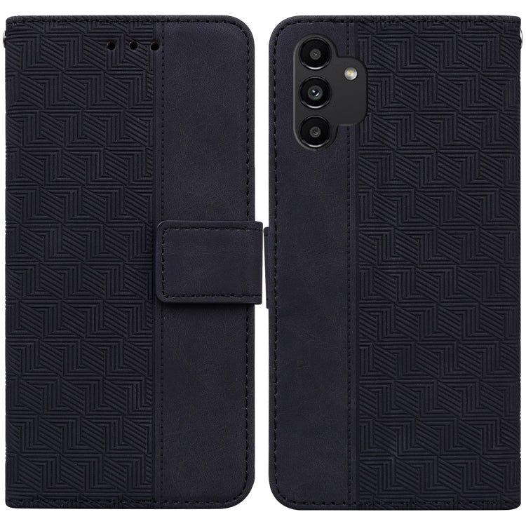 For Samsung Galaxy A13 4G Geometric Embossed Leather Phone Case