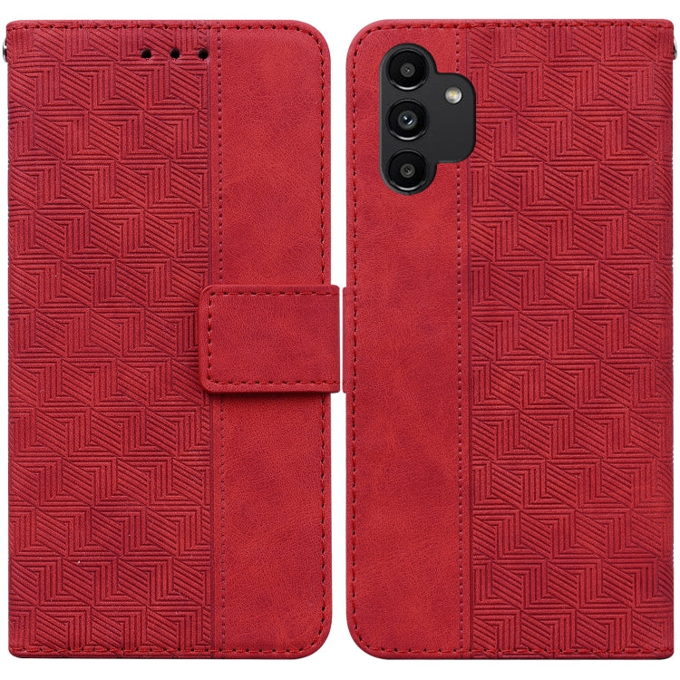For Samsung Galaxy A13 4G Geometric Embossed Leather Phone Case