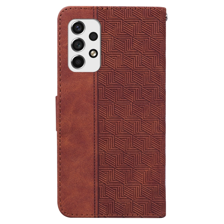 For Samsung Galaxy A33 5G Geometric Embossed Leather Phone Case