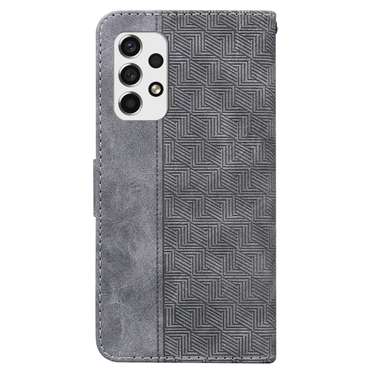 For Samsung Galaxy A33 5G Geometric Embossed Leather Phone Case