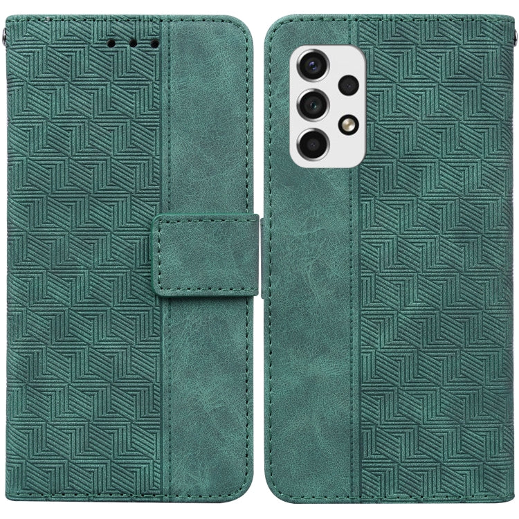 For Samsung Galaxy A33 5G Geometric Embossed Leather Phone Case