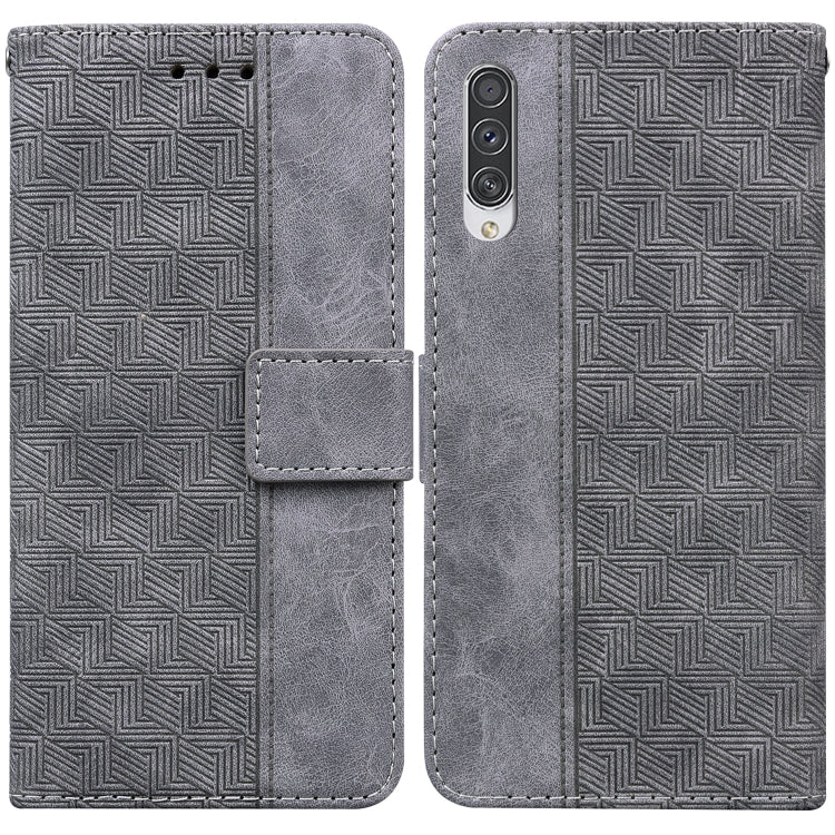 For Samsung Galaxy A50 / A30s / A50s Geometric Embossed Leather Phone Case