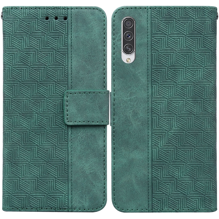For Samsung Galaxy A50 / A30s / A50s Geometric Embossed Leather Phone Case