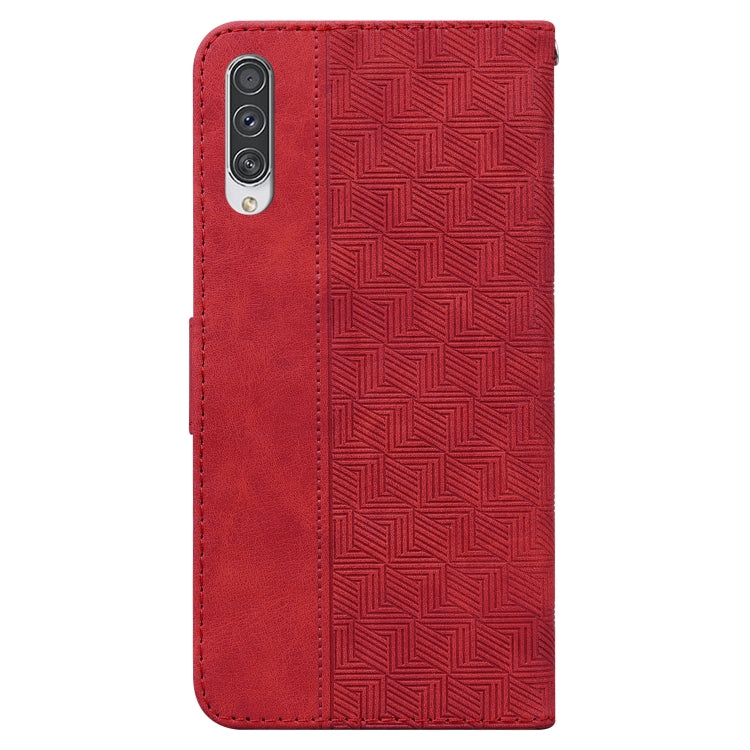 For Samsung Galaxy A50 / A30s / A50s Geometric Embossed Leather Phone Case