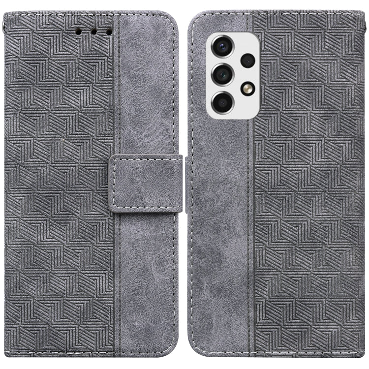 For Samsung Galaxy A53 5G Geometric Embossed Leather Phone Case