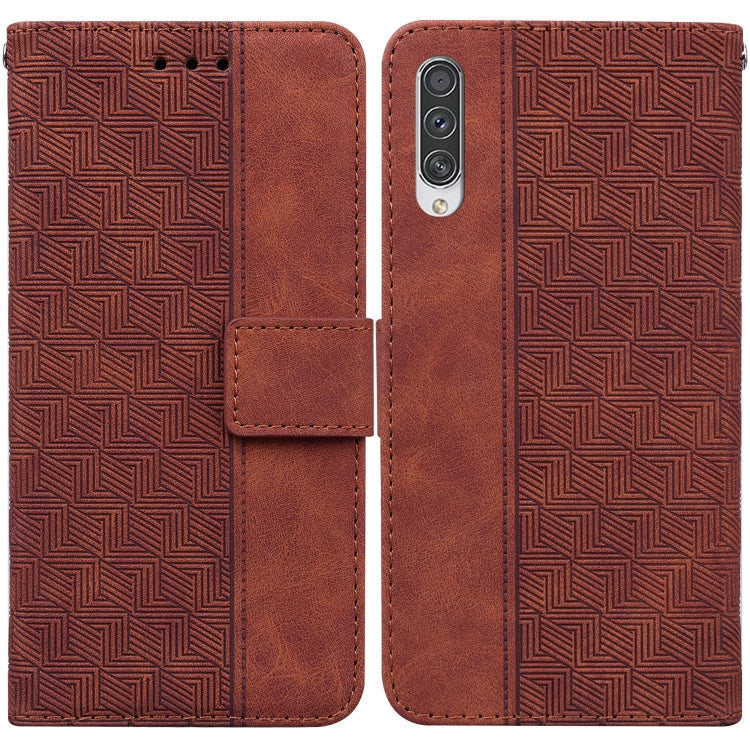 For Samsung Galaxy A70 / A70s Geometric Embossed Leather Phone Case