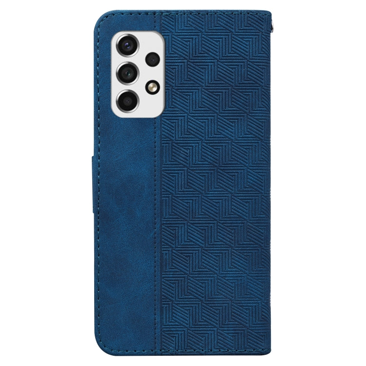 For Samsung Galaxy A73 5G Geometric Embossed Leather Phone Case