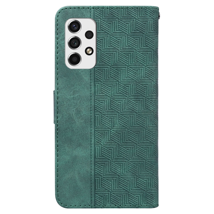 For Samsung Galaxy A73 5G Geometric Embossed Leather Phone Case