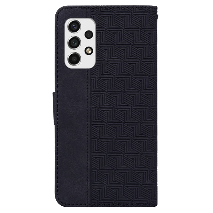 For Samsung Galaxy A73 5G Geometric Embossed Leather Phone Case