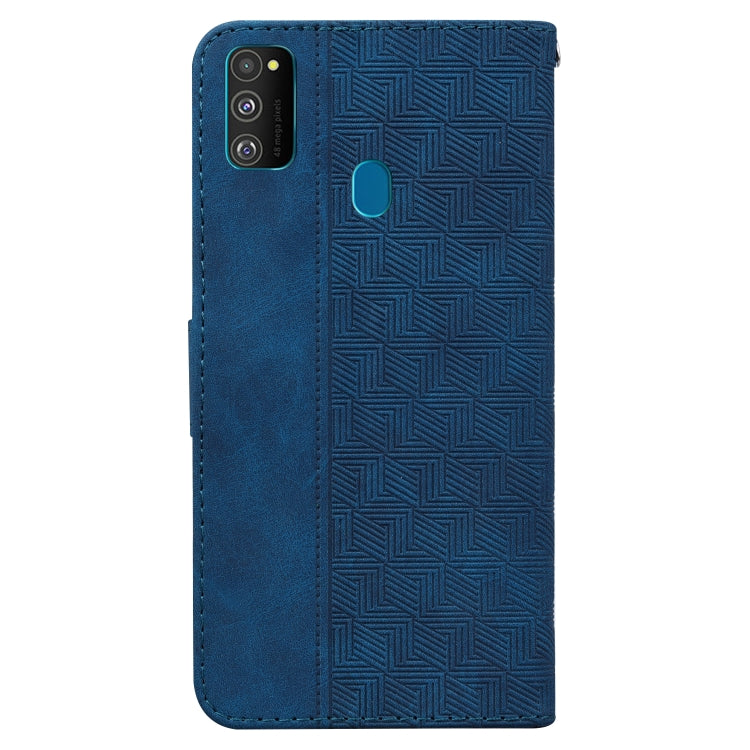 For Samsung Galaxy M30s / M21 Geometric Embossed Leather Phone Case