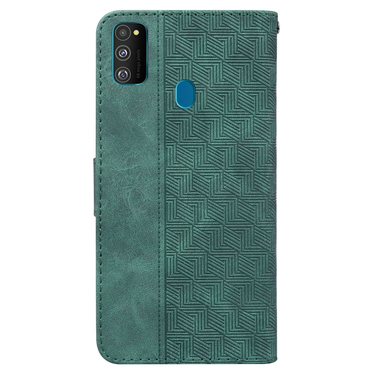 For Samsung Galaxy M30s / M21 Geometric Embossed Leather Phone Case