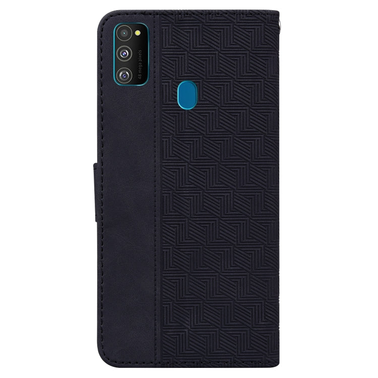 For Samsung Galaxy M30s / M21 Geometric Embossed Leather Phone Case