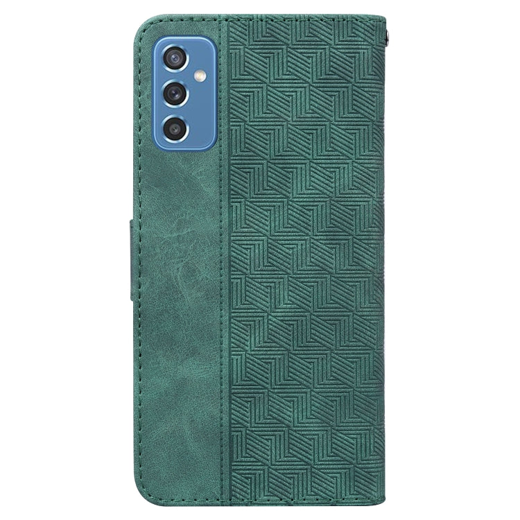 For Samsung Galaxy M52 5G Geometric Embossed Leather Phone Case