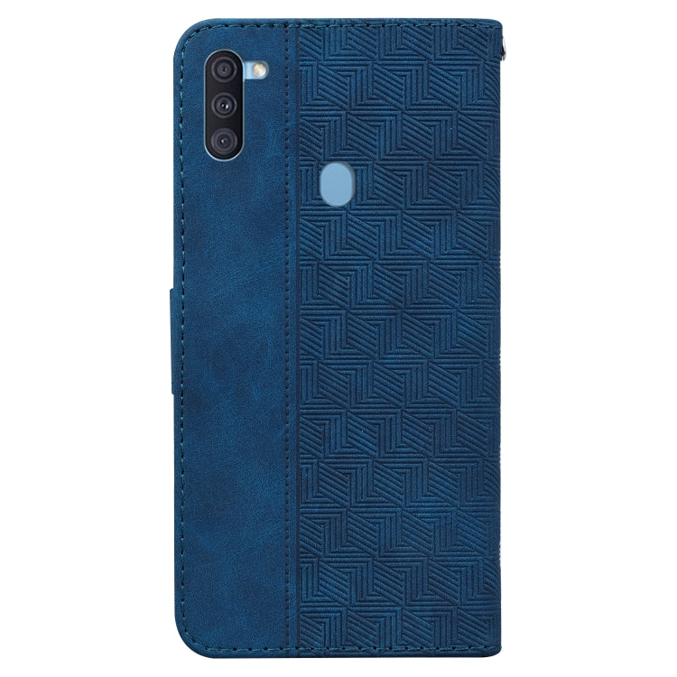 For Samsung Galaxy A11 / M11 EU Version Geometric Embossed Leather Phone Case