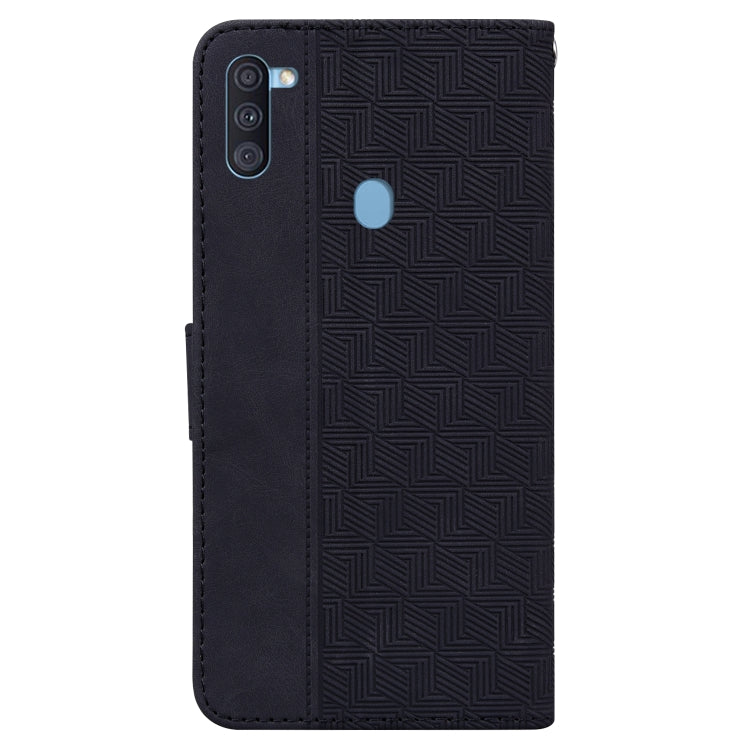 For Samsung Galaxy A11 / M11 EU Version Geometric Embossed Leather Phone Case