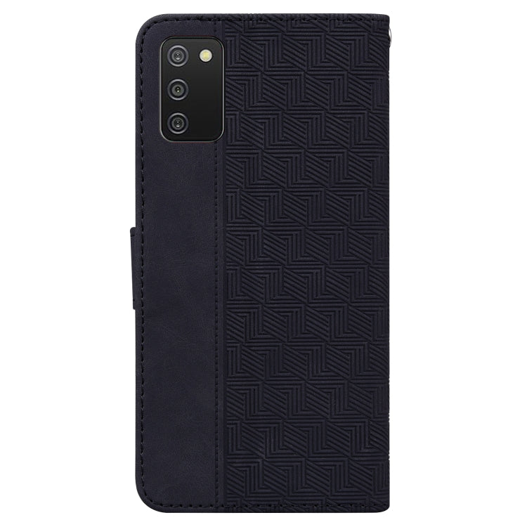 For Samsung Galaxy A02s 164.2mm US Version Geometric Embossed Leather Phone Case