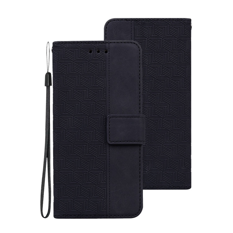 For Samsung Galaxy A02s 166.5mm EU Version Geometric Embossed Leather Phone Case