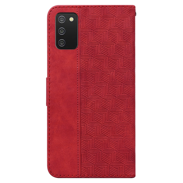 For Samsung Galaxy A03s 164.2mm US Version Geometric Embossed Leather Phone Case