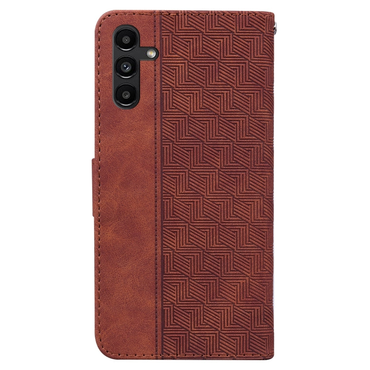 For Samsung Galaxy A13 5G Geometric Embossed Leather Phone Case