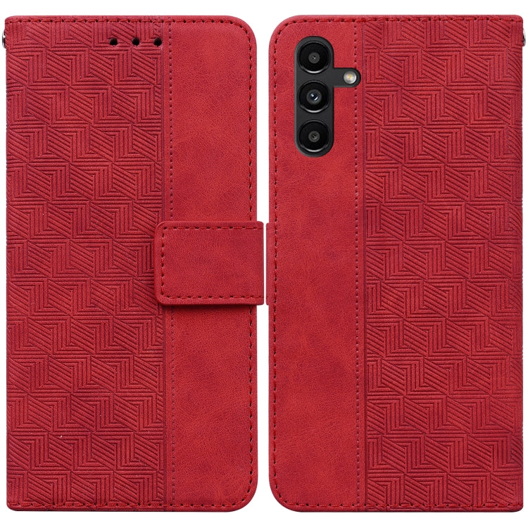 For Samsung Galaxy A13 5G Geometric Embossed Leather Phone Case