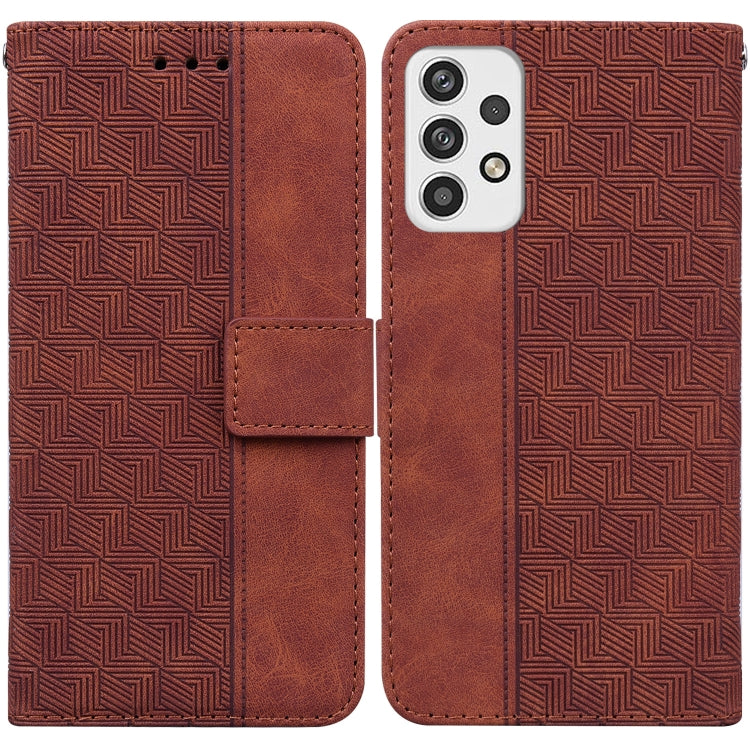 For Samsung Galaxy A23 Geometric Embossed Leather Phone Case