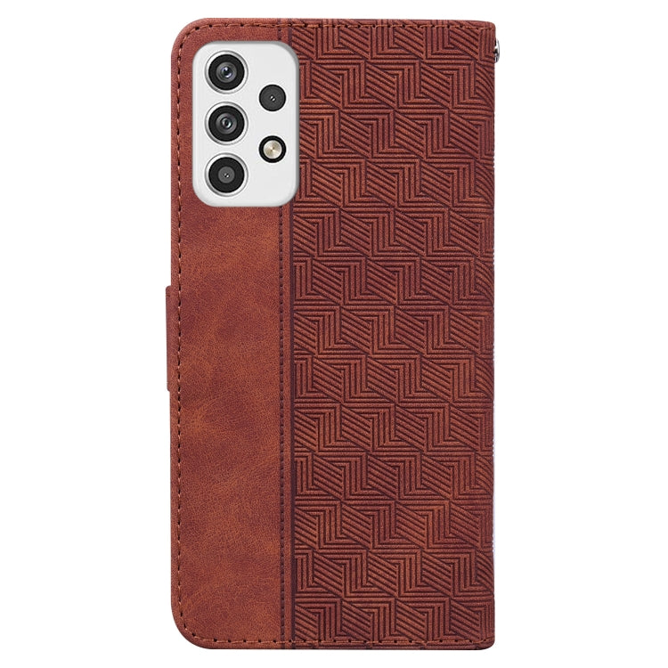 For Samsung Galaxy A23 Geometric Embossed Leather Phone Case