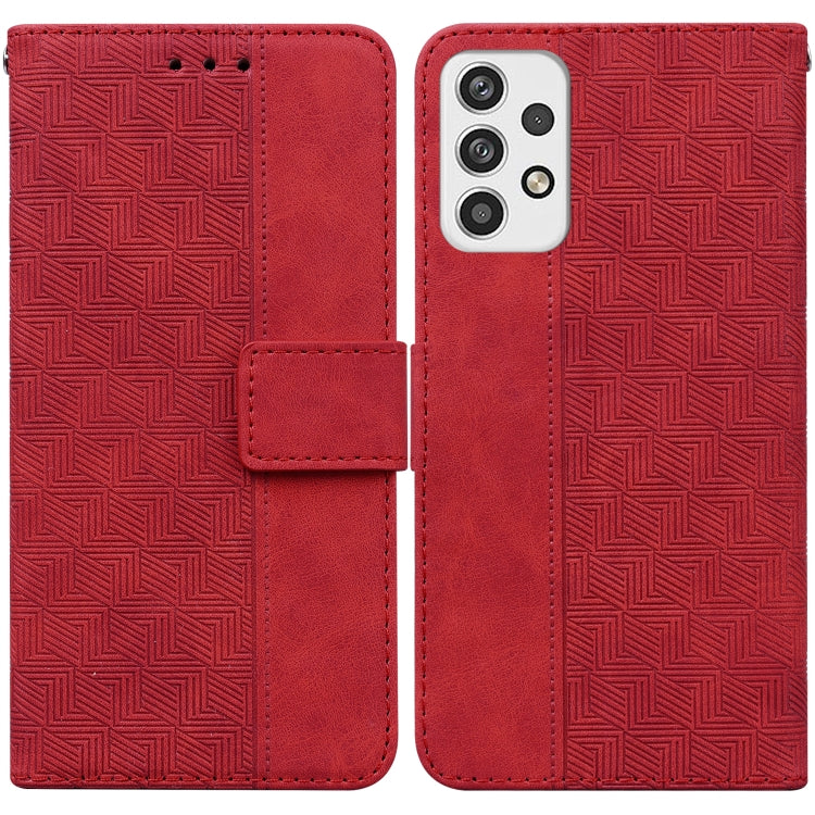 For Samsung Galaxy A23 Geometric Embossed Leather Phone Case