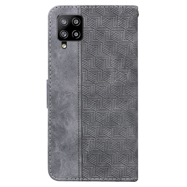 For Samsung Galaxy M42 5G Geometric Embossed Leather Phone Case