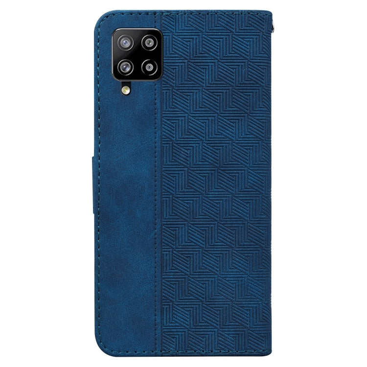For Samsung Galaxy M42 5G Geometric Embossed Leather Phone Case