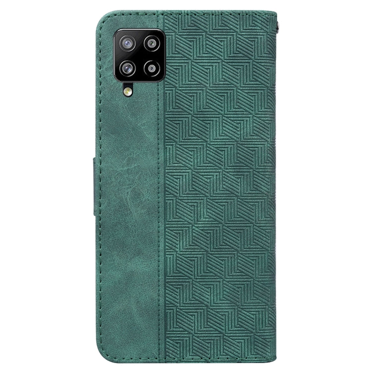 For Samsung Galaxy M42 5G Geometric Embossed Leather Phone Case