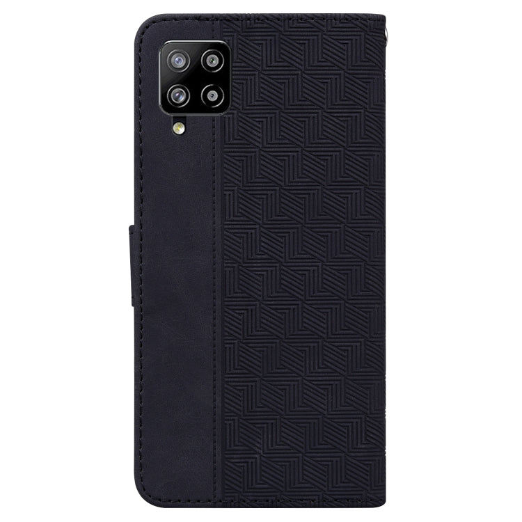 For Samsung Galaxy M42 5G Geometric Embossed Leather Phone Case