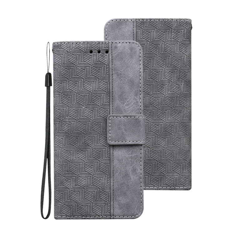 For Samsung Galaxy A51 Geometric Embossed Leather Phone Case