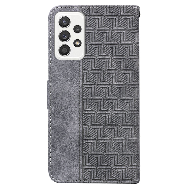 For Samsung Galaxy A52 4G / 5G Geometric Embossed Leather Phone Case