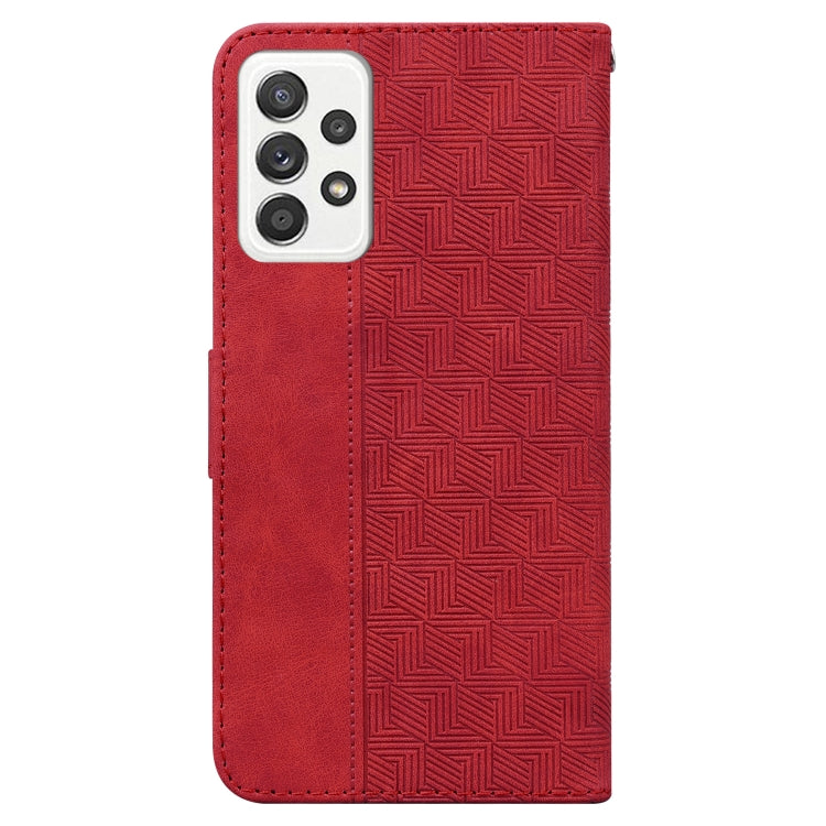 For Samsung Galaxy A52 4G / 5G Geometric Embossed Leather Phone Case