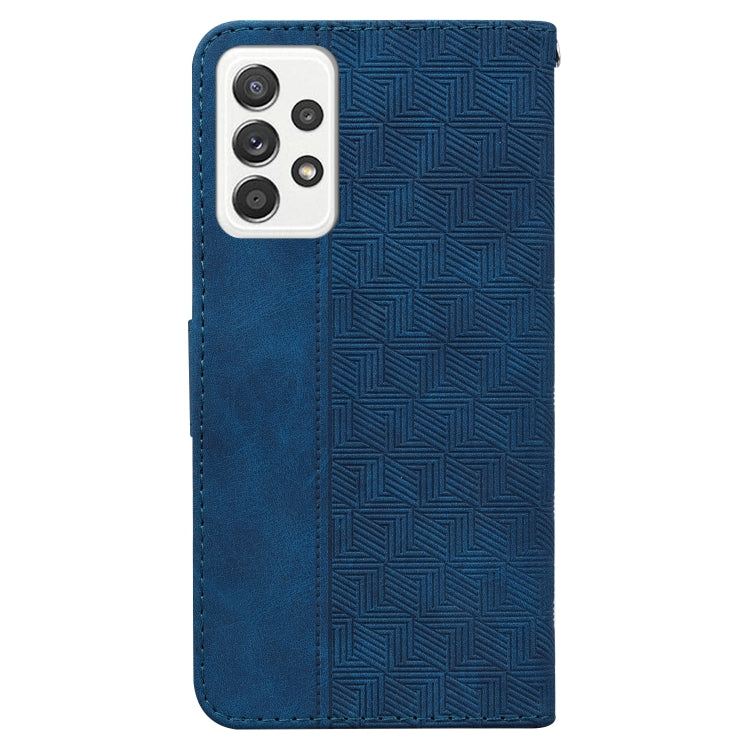 For Samsung Galaxy A72 4G / 5G Geometric Embossed Leather Phone Case