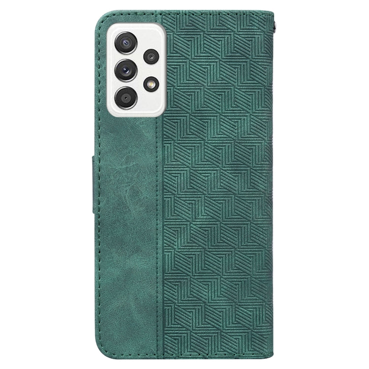For Samsung Galaxy A72 4G / 5G Geometric Embossed Leather Phone Case