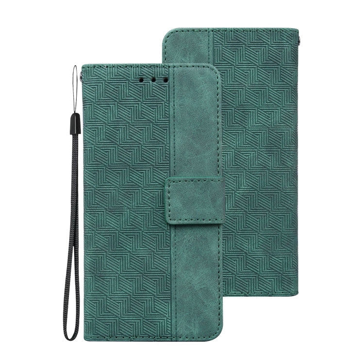 For Samsung Galaxy A22 4G Geometric Embossed Leather Phone Case