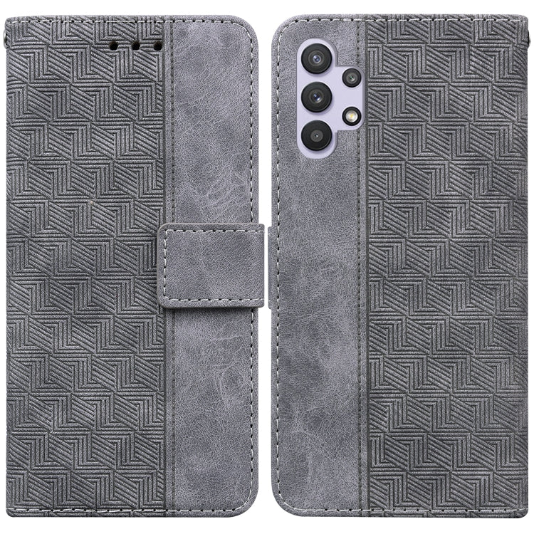 For Samsung Galaxy A32 5G Geometric Embossed Leather Phone Case