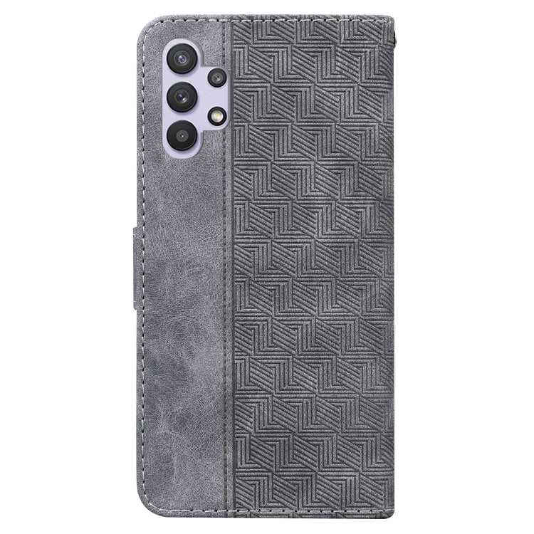 For Samsung Galaxy A32 5G Geometric Embossed Leather Phone Case