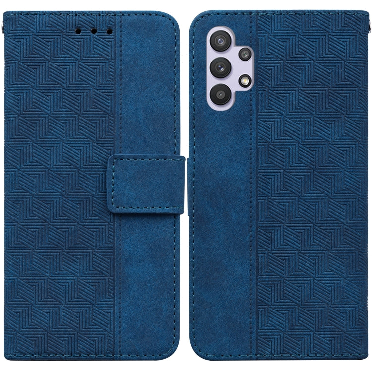For Samsung Galaxy A32 5G Geometric Embossed Leather Phone Case