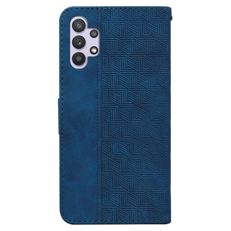 For Samsung Galaxy A32 5G Geometric Embossed Leather Phone Case