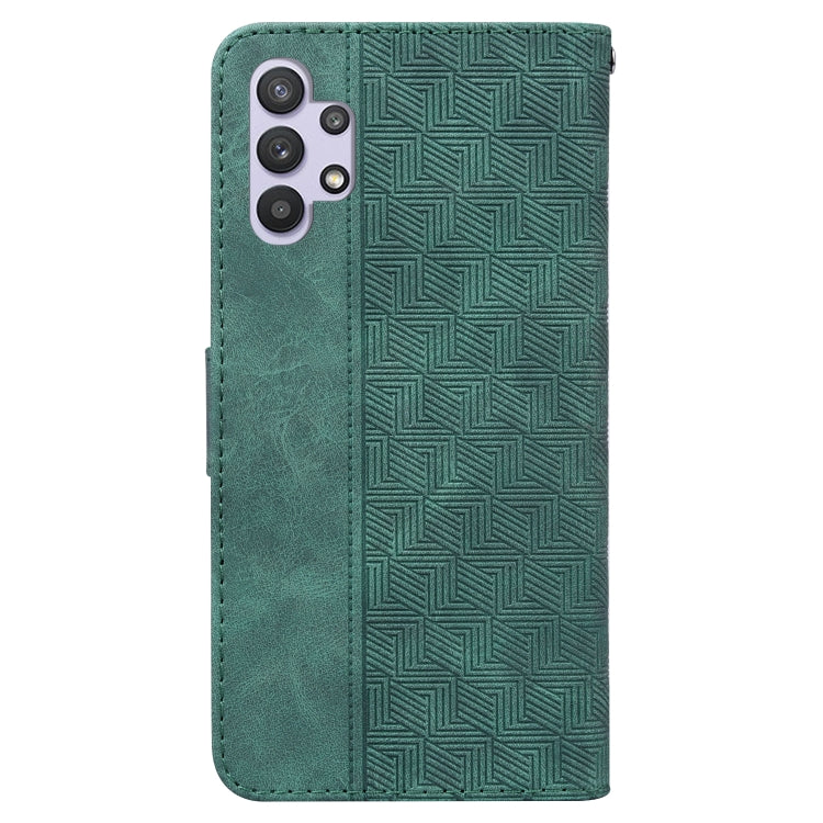 For Samsung Galaxy A32 5G Geometric Embossed Leather Phone Case