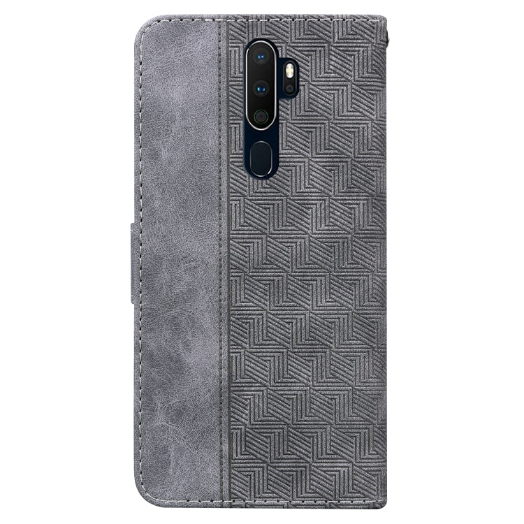 For OPPO A9 2020 / A5 2020 / A11X Geometric Embossed Leather Phone Case