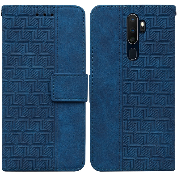 For OPPO A9 2020 / A5 2020 / A11X Geometric Embossed Leather Phone Case